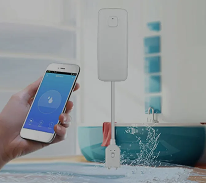 smartphone find water leak using smarthome device detector